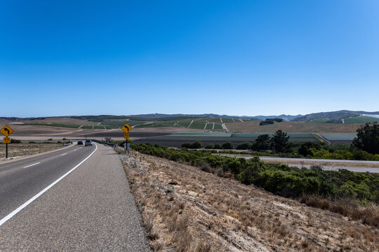 Agriculture fields near Lompoc, California. 