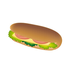 かわいパン　ハムチーズサンド