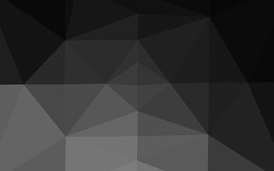 Dark Silver, Gray vector shining triangular background.