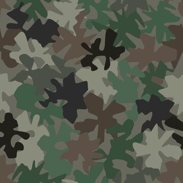 Green and brown camouflage pattern background seamless vector illustration