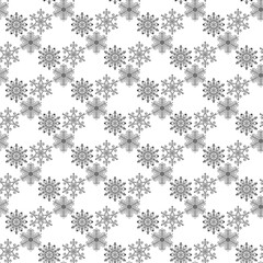 Snowflake background. Luxury vector Christmas seamless pattern with snow snowflakes on white background.