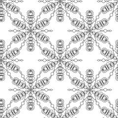 Snowflake background. Luxury vector Christmas seamless pattern with snow snowflakes on white background.