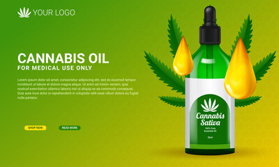 Medical cannabis landing page template