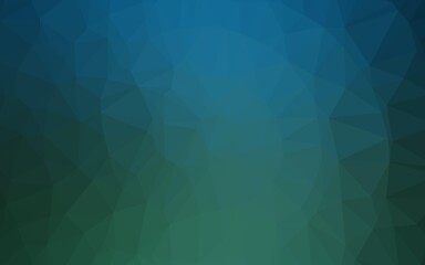 Dark Blue, Green vector low poly texture.