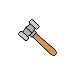 hammer line icon. Signs and symbols can be used for web, logo, mobile app, UI, UX
