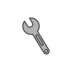 wrench line icon. Signs and symbols can be used for web, logo, mobile app, UI, UX