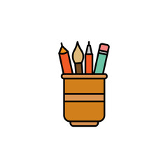 pencil case line icon. Signs and symbols can be used for web, logo, mobile app, UI, UX