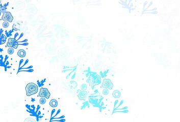 Light BLUE vector backdrop with memphis shapes.