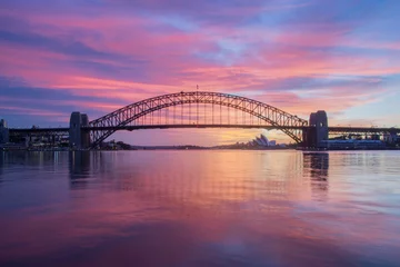 Deurstickers Sydney Harbour Bridge Sydney harbour bridge sunrise