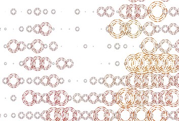 Light Orange vector pattern with spheres.