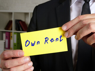 Own Rent  sign on the sheet.