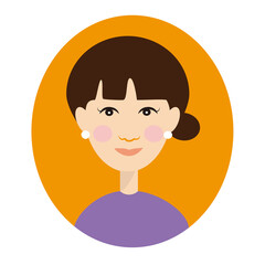 女性の顔アイコン