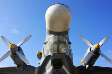 Fuselage of an old military amphibious aircraft