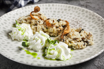 Risotto with Mushrooms and Cream Cheese