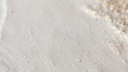 Fototapeta na wymiar Wood powder background. sawdust texture surface with copy space. shallow depth of field