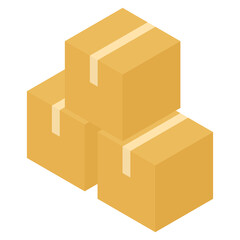 Obraz premium 3つ重ねた段ボール