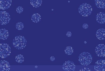 Light Pink, Blue vector background with bubbles.