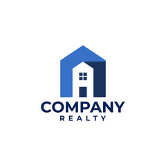 house with a flat style logo,