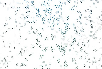 Light blue, green vector template with memphis shapes.