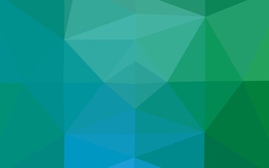 Light Blue, Green vector abstract polygonal texture.
