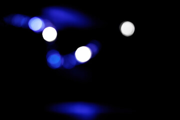 Blurred glare on a black background