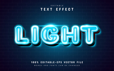 Blue light text effect