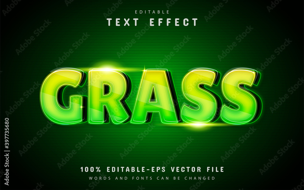 Poster modern text effect with orange gradient