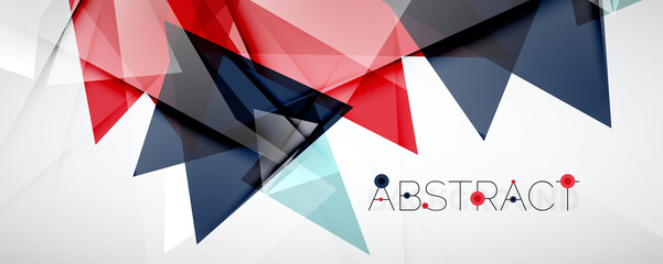 Geometric abstract background. Color triangle shapes. Vector illustration for covers, banners, flyers and posters and other designs