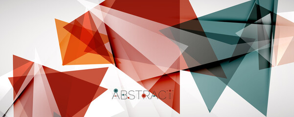 Obraz premium Geometric abstract background. Color triangle shapes. Vector illustration for covers, banners, flyers and posters and other designs