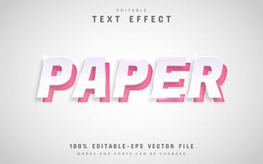 Paper editable text effect