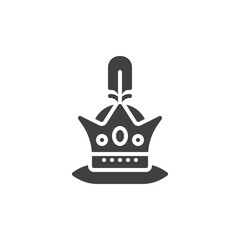Emperor king crown vector icon. filled flat sign for mobile concept and web design. Royal crown glyph icon. Symbol, logo illustration. Vector graphics