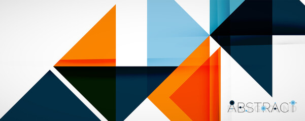 Set of vector triangle geometric backgrounds. Vector illustration for covers, banners, flyers and posters and other designs