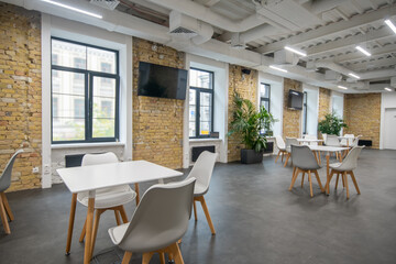 Picture of a nice modern office with white furniture