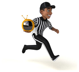 Fun 3D Illustration of an american Referee