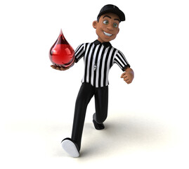 Fun 3D Illustration of an american Referee