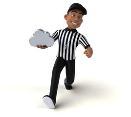 Fun 3D Illustration of an american Referee