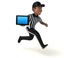 Fun 3D Illustration of an american Referee