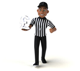 Fun 3D Illustration of an american Referee