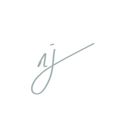 nj initial handwriting