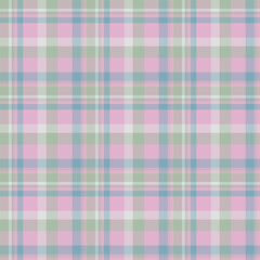 Plaid seamless pattern. Vector background of textile ornament. Flat fabric design.