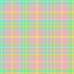 Plaid seamless pattern. Vector background of textile ornament. Flat fabric design.