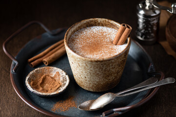 Turkish traditional hot drink salep