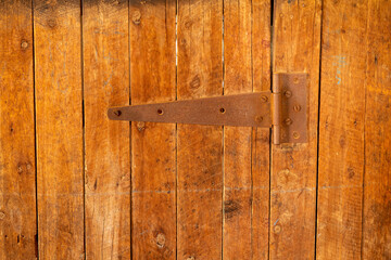 wooden gate in Old shearing shed