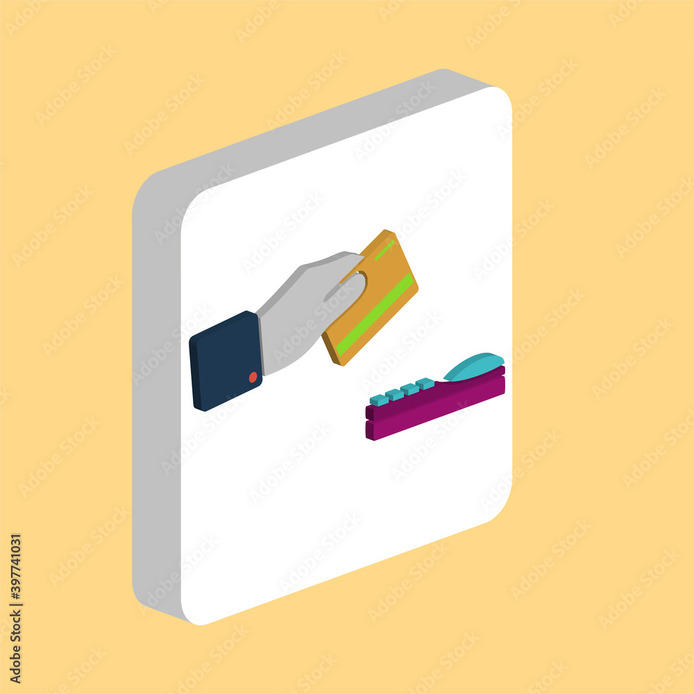 Poster payment simple vector icon. illustration symbol design template for web mobile ui element. perfect c