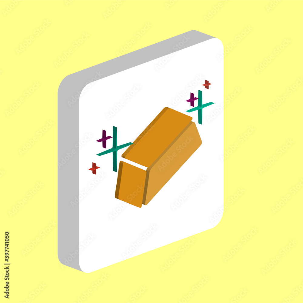 Poster gold bars simple vector icon. illustration symbol design template for web mobile ui element. perfect