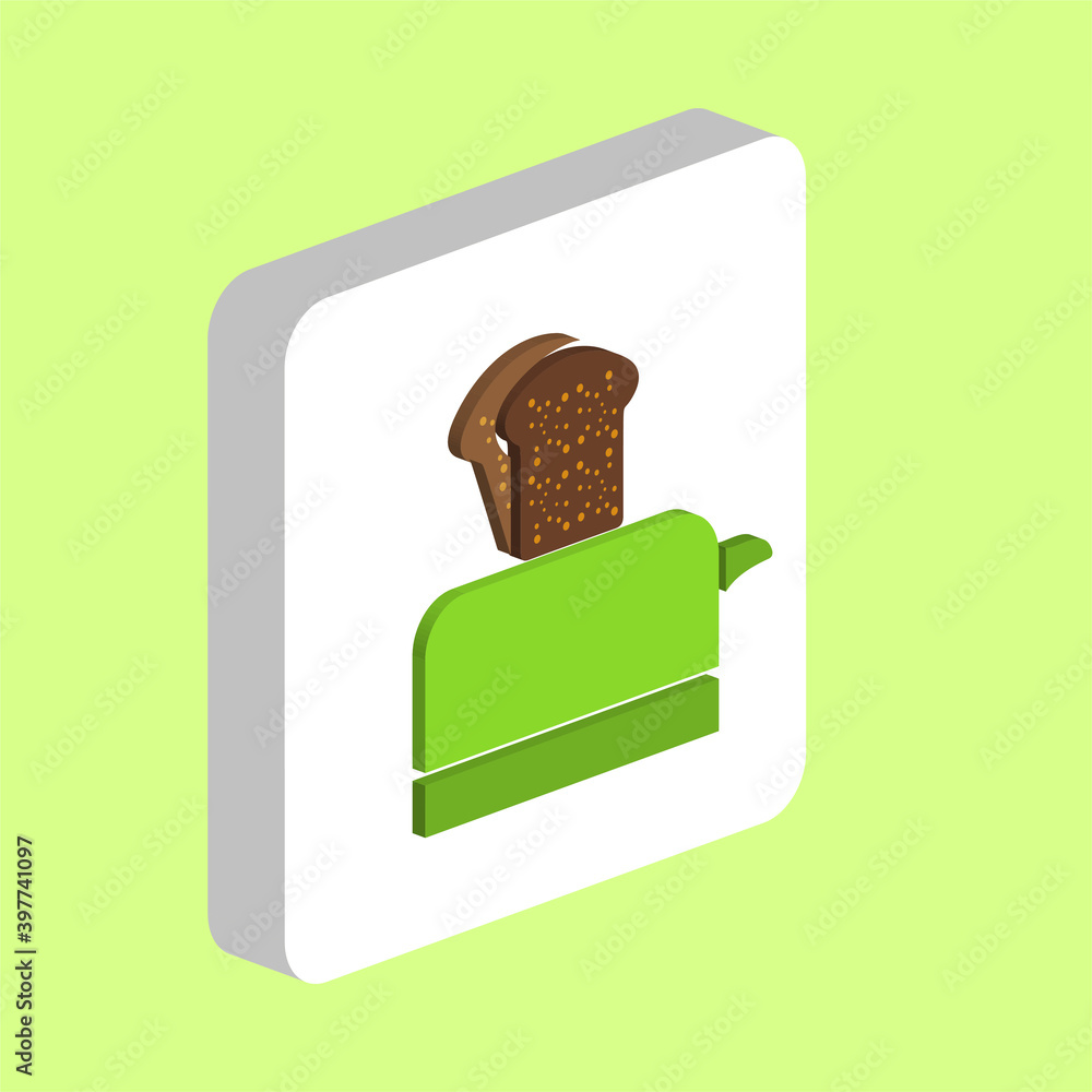 Poster toaster simple vector icon. illustration symbol design template for web mobile ui element. perfect c