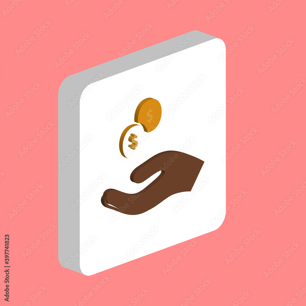 Poster beggar simple vector icon. illustration symbol design template for web mobile ui element. perfect co