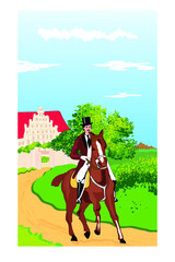 horse rider rides on horseback