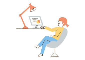 自宅で仕事をする人