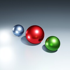 3D Render of Christmas Ornaments